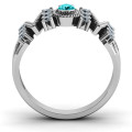 Detail view of the Split Shank Stone Filled MOM Ring