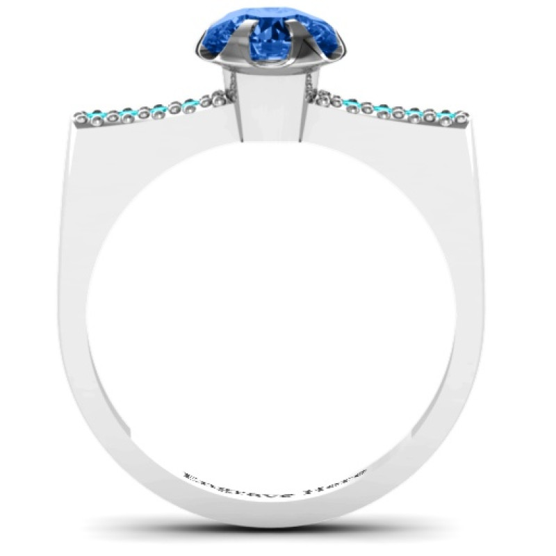 Square Shoulder Illusion Setting Ring Personalised square shoulder illusion setting ring product view