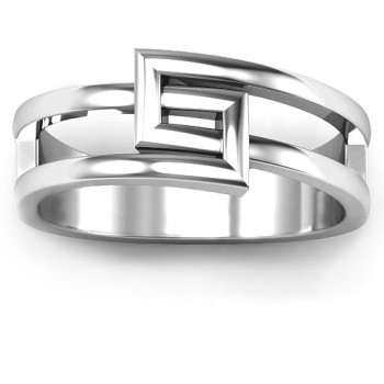 Square on Square Geometric Ring Square on Square Geometric Ring