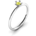 Stackr Hugging Heart Stone Ring Side View Stackr Hugging Heart Stone Ring side view