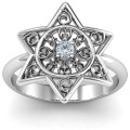 Star of David with Filigree Ring - View 2 Star of David filigree ring product view