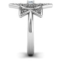 Star of David with Filigree Ring - View 5 Star of David filigree ring product view