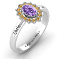 Starburst Ring Starburst Ring with oval centre stone and surrounding accent stones