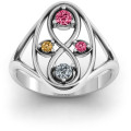 Sterling Silver Forever Love Ring Forever Love Ring with infinity symbol and heart details