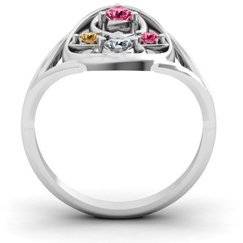 Sterling Silver Forever Love Ring Forever Love Ring with infinity motif and round stones