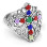 Sterling Silver In the name of Spirituality Cross Ring