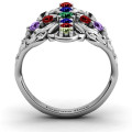 Personalised cross flower ring detail view
