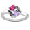 Sterling Silver Rhapsody Kissing Hearts Ring