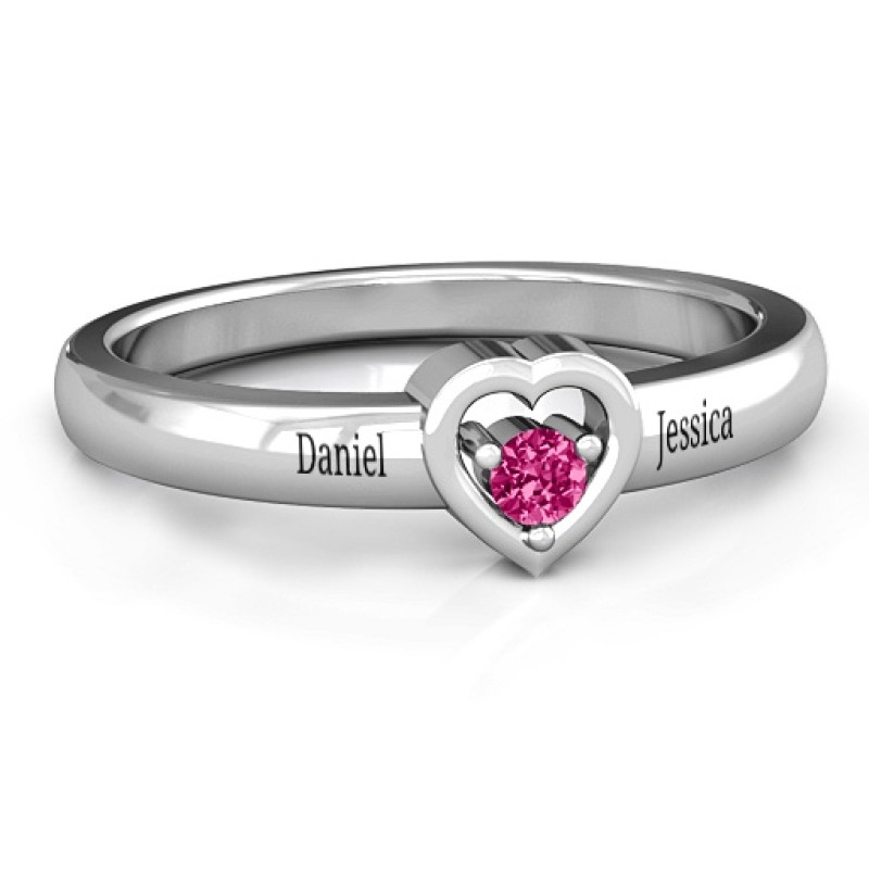 Solitaire Heart Ring Solitaire heart ring with a round centre stone