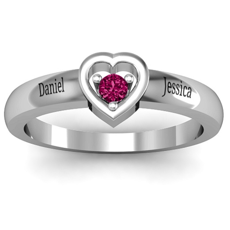 Solitaire Heart Ring Product View Solitaire heart ring product view