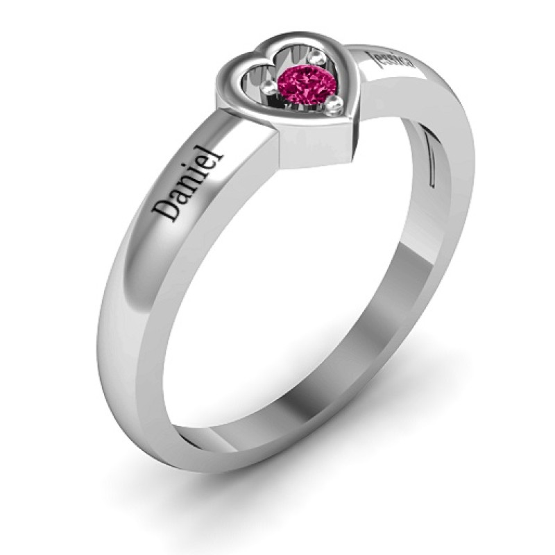 Solitaire Heart Ring Product View Solitaire heart ring product view