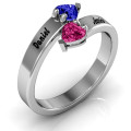 Tribute Hearts Bypass Ring Tribute Hearts Bypass Ring with two diagonal heart-shaped stones