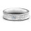 Sterling Silver 2014 Unisex Textured Graduation Ring with Emerald Stone