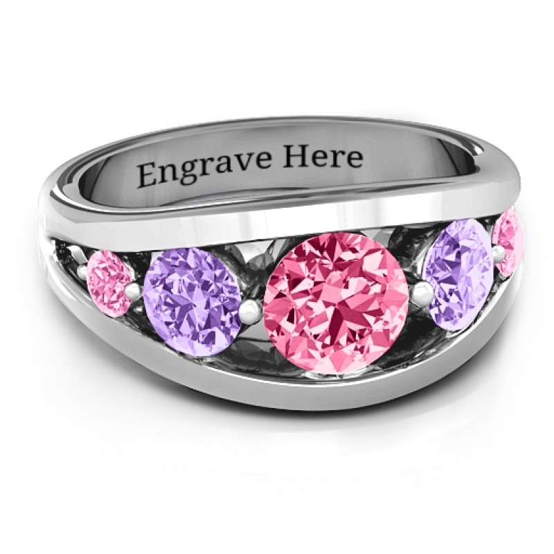 Five Stone Split Shank Ring Five stone split shank ring with round centre and side stones