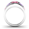 Five Stone Split Shank Ring - Side View Five stone split shank ring side view