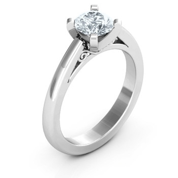 Sterling Silver Adoration Solitaire Ring Sterling Silver Adoration Solitaire Ring