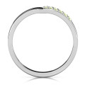 Sterling Silver Curve Ring Detail Ahead of the Curve sterling silver ring with black stones
