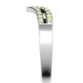 Black Stone Curve Ring Detail Sterling silver curve ring with a row of black Swarovski zirconia stones
