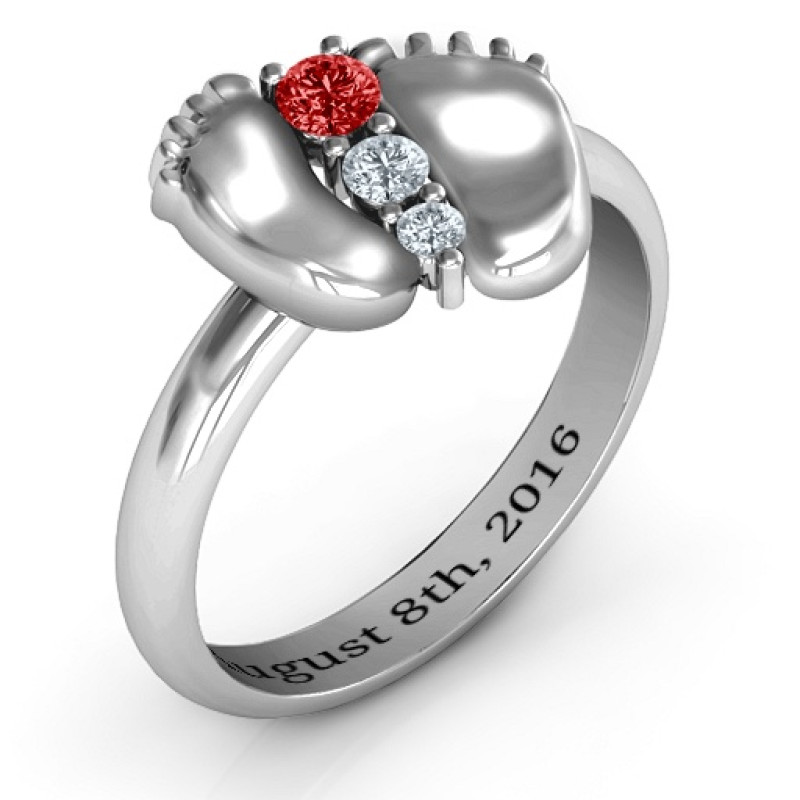 Baby Foot Birthstone Ring product image