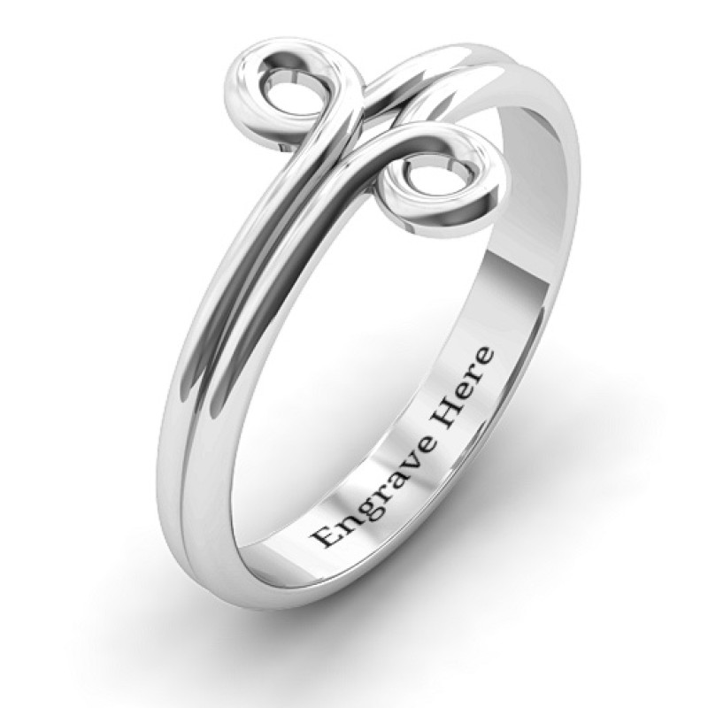 Sterling Silver Basket Weave Loop Ring Sterling Silver Basket Weave Loop Ring product view