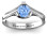 Sterling Silver Beloved Tri-Set Ring