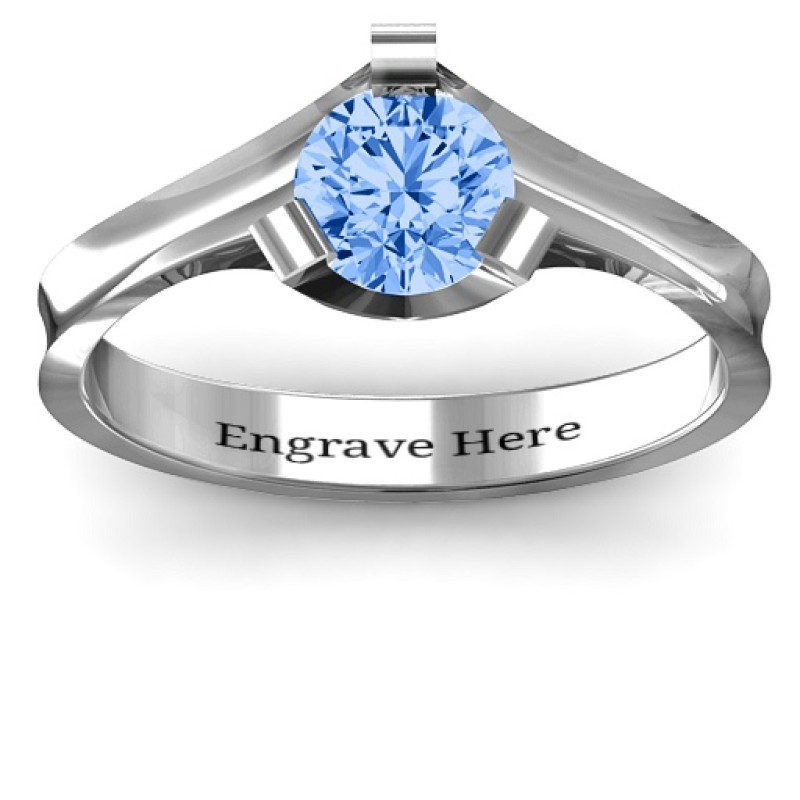 Sterling Silver Beloved Tri-Set Ring Sterling Silver Beloved Tri-Set Ring