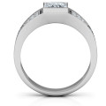 Bold Love Ring with princess-cut centre stone and pavé accents