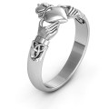 Celtic knotted Claddagh ring product view
