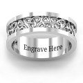 Celtic wreath men's ring with knotwork detail