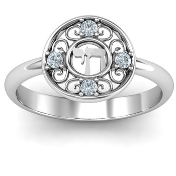 Sterling Silver Chai Filigree Ring Sterling Silver Chai Filigree Ring