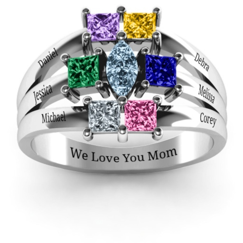 Charlotte Marquise and Princess Ring - View 2 Charlotte marquise and princess ring product view
