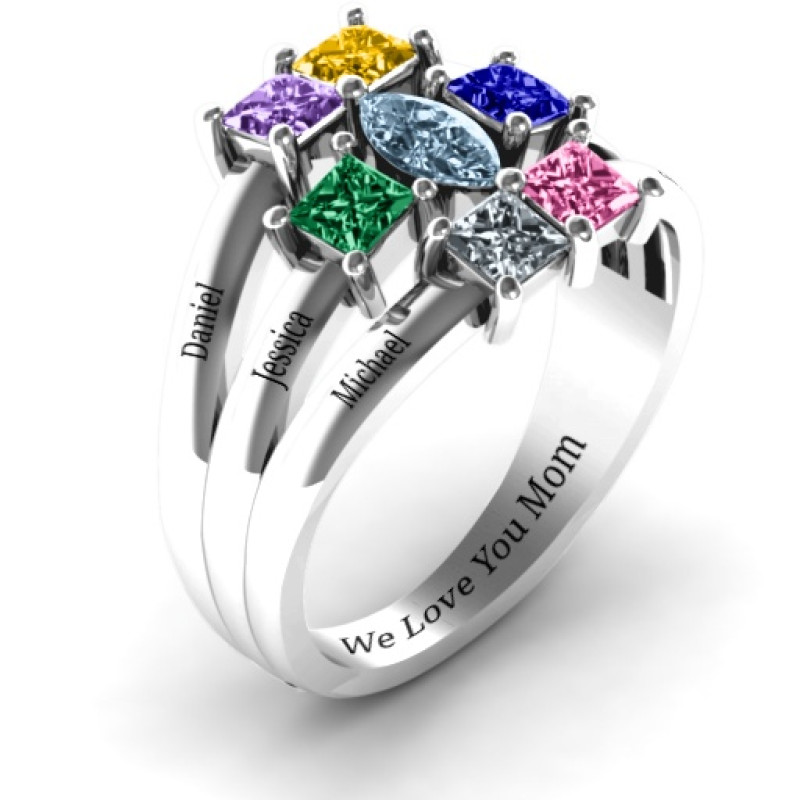 Charlotte Marquise and Princess Ring - View 3 Charlotte marquise and princess ring product view
