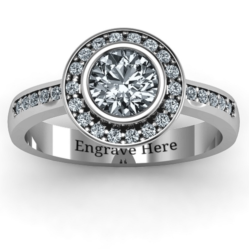 Circles of Love Personalised Stone Ring Circles of Love ring with round centre stone and accent stones