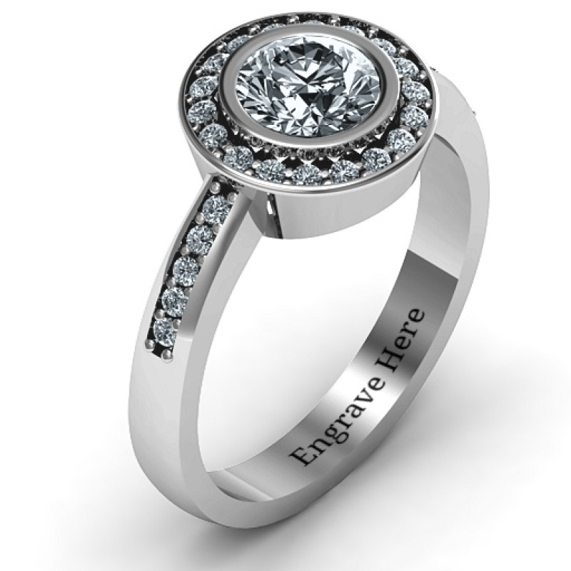 Circles of Love Personalised Stone Ring Circles of Love ring with round centre stone and accent stones