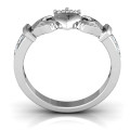 Classic Claddagh ring with accent stones
