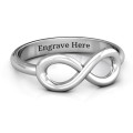 Classic infinity engraved ring