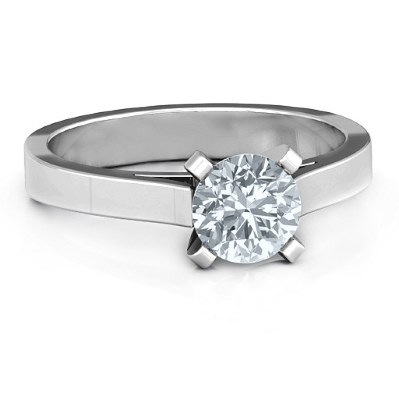 Classic Cathedral Solitaire Ring Classic cathedral solitaire ring with round centre stone