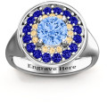 Sterling Silver Double Halo Fountain Ring Sterling Silver Double Halo Fountain Ring product image
