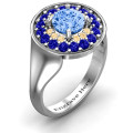 Sterling Silver Double Halo Fountain Ring Sterling Silver Double Halo Fountain Ring product image
