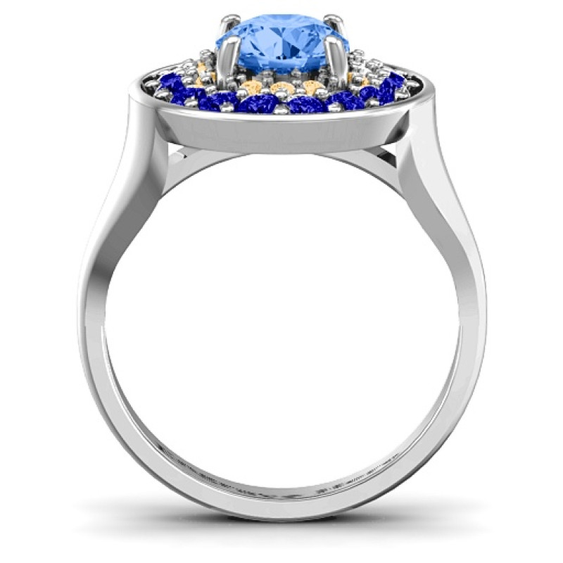 Sterling Silver Double Halo Fountain Ring Sterling Silver Double Halo Fountain Ring product image