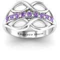 Double Infinity Ring with Accent Stones Double infinity ring with accent stones