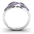 Double Infinity Ring with Nine Stones Double infinity ring with nine round stones
