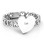 Sterling Silver Engravable Cut Out Hearts Ring