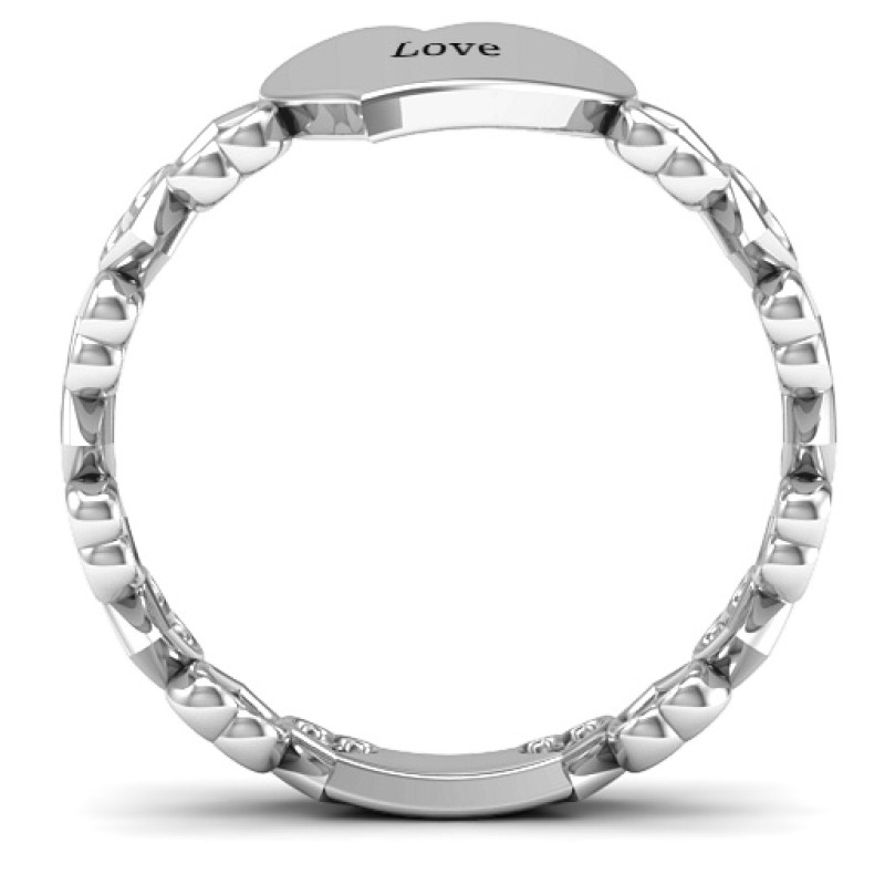 Engravable Cut Out Hearts Ring Engravable cut-out hearts ring product image