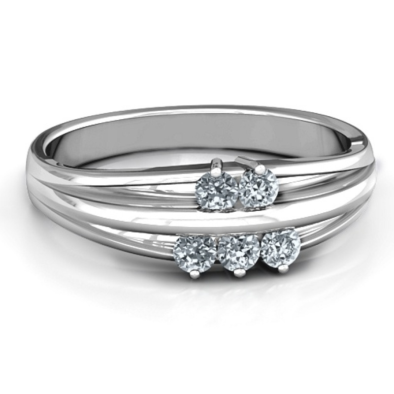 Custom Five-Stone Everlasting Bonds Ring Everlasting Bonds Ring with five round stones