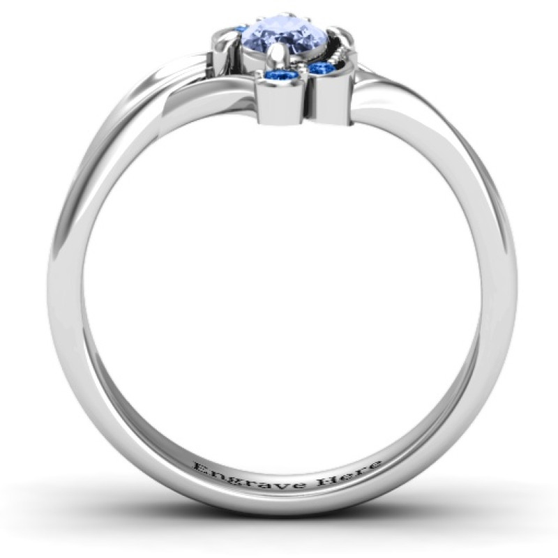 Fancy oval asymmetrical ring product image