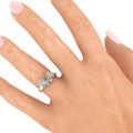 Fancy stone set bow ring alternate view