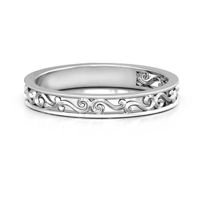 Sterling Silver Filigree Band Ring Sterling Silver Filigree Band Ring product image