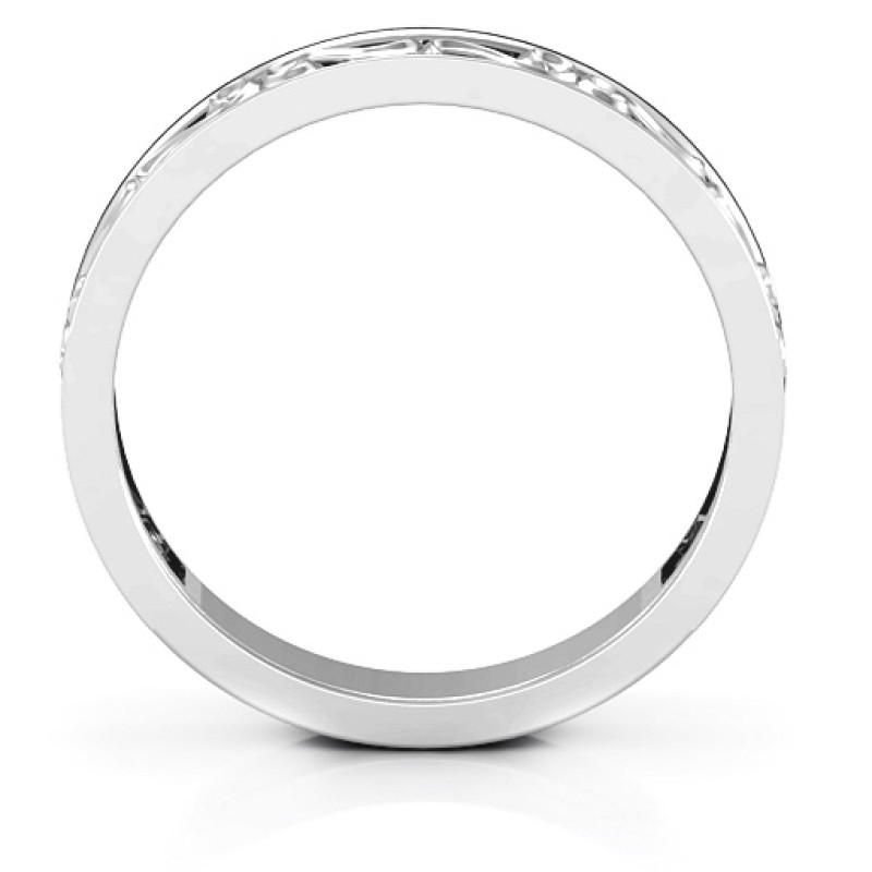 Sterling Silver Filigree Band Ring Sterling Silver Filigree Band Ring product image