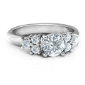 Flourish Engagement Ring Flourish engagement ring with a round centre stone and side stone clusters